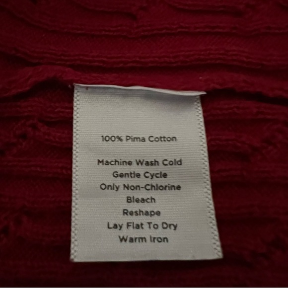 TALBOTS RED SWEATER WOMEN’S V-NECK - Picture 12 of 12